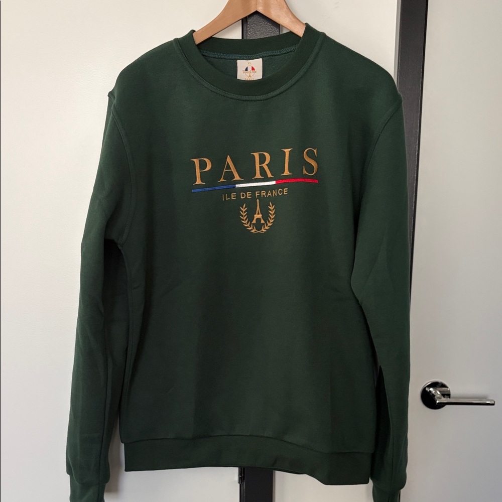Green Paris Crewneck Sweater
